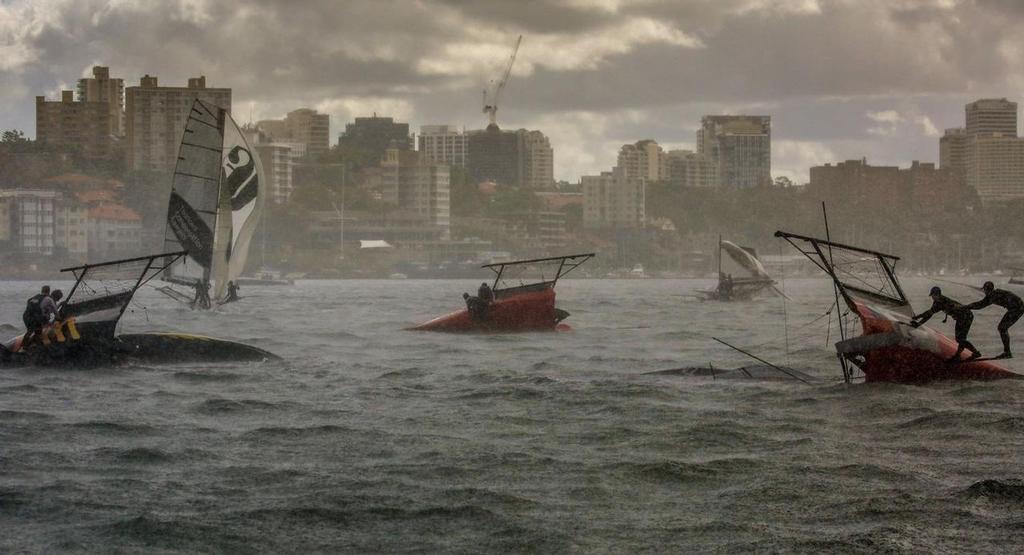 Torrential rain squall - Race 3 - JJ Giltinan Championship - February 2016 © Michael Chittenden 