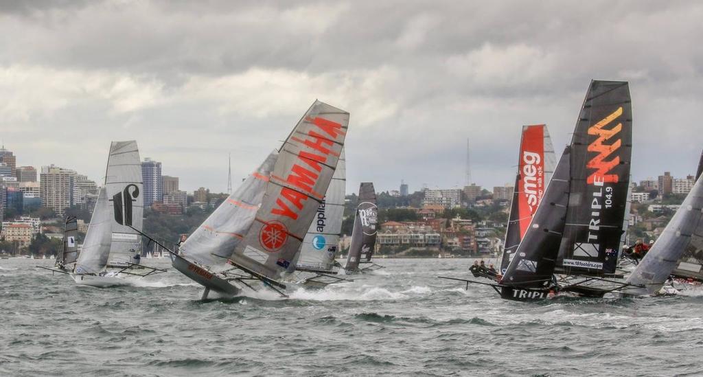  Yamaha jumps - Race 7 - JJ Giltinan Trophy 18ft Skiff Championship, March 5, 2017 © Michael Chittenden 