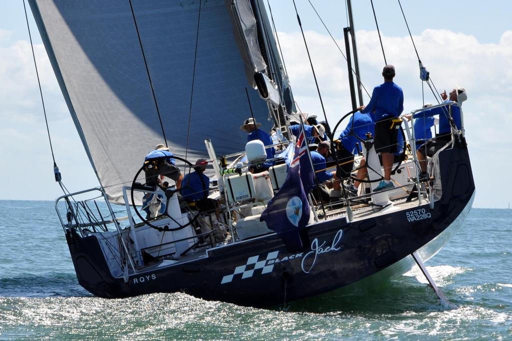Black Jack will be hoping to finally take the record for the fastest ever elapsed time. - Brisbane to Gladstone Yacht Race photo copyright Jordana Statham taken at  and featuring the  class