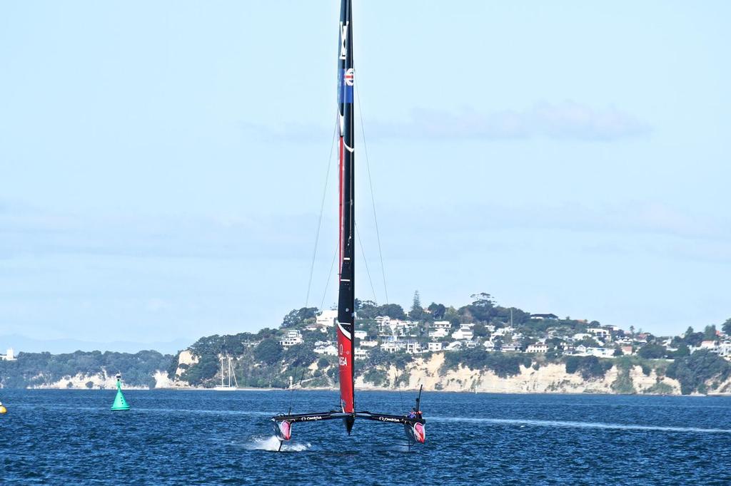 Emirates Team New Zealand AC50 on the Waitemata.  March 23, 2017 © Richard Gladwell www.photosport.co.nz