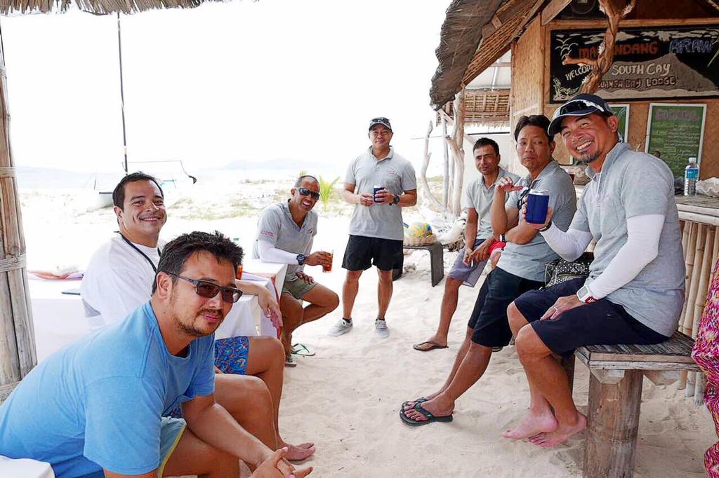 PHINSAF Nasugbu-Busuanga Race 2017. Relaxing at South Cay after the race. photo copyright Tina Garcia taken at  and featuring the  class