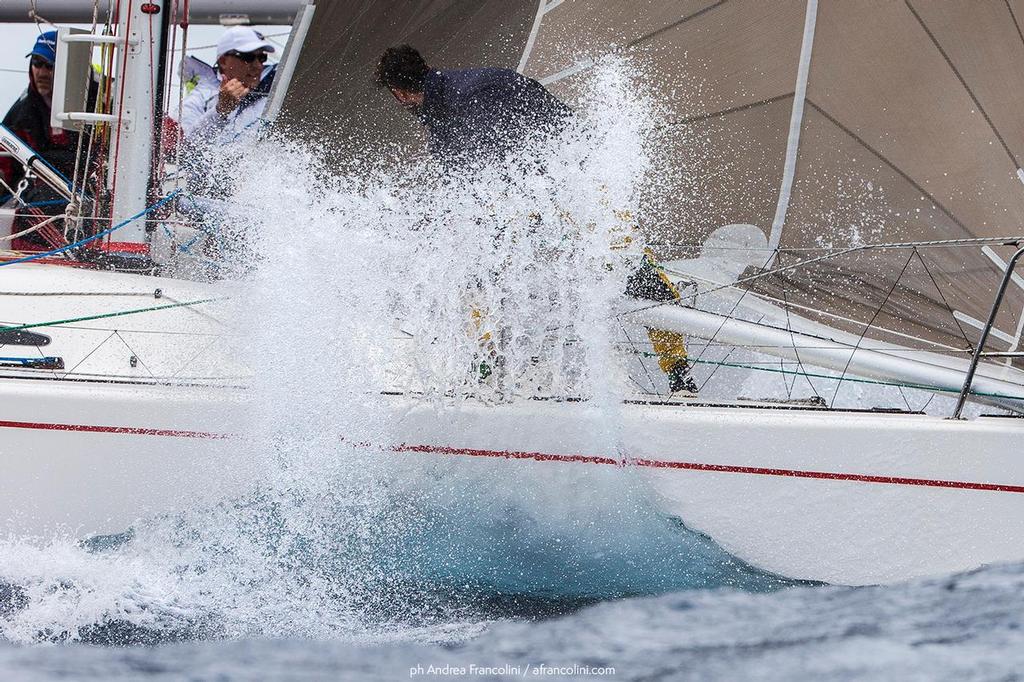 Not sure you need more water coming up from below when there was plenty on offer from on high! - Sydney Harbour Regatta © Andrea Francolini