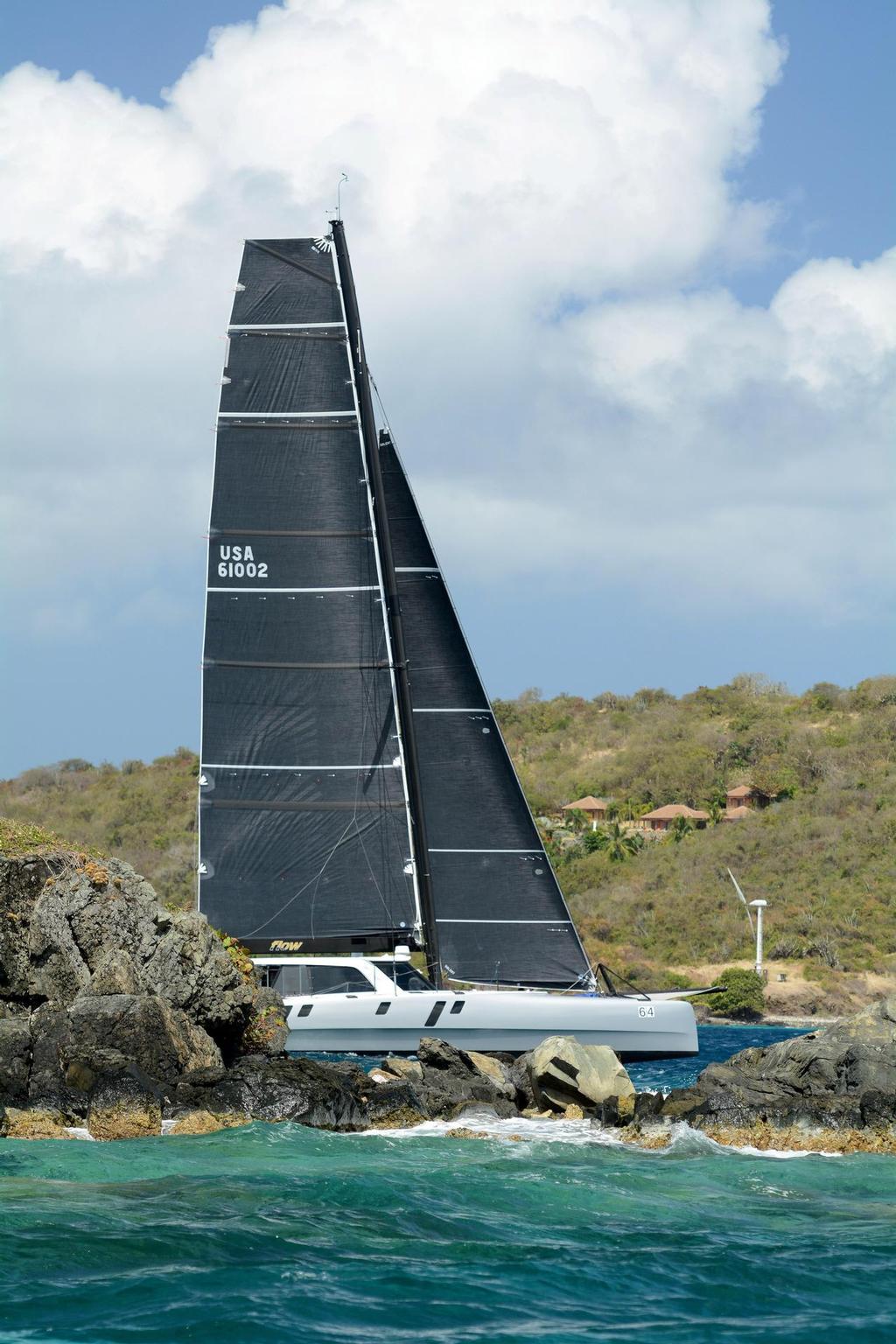 Today's Round the Rocks Race is especially fun for the large class of Offshore Multihulls. © Dean Barnes