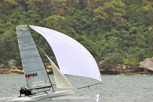 JJ Giltinan 18ft Skiff Championship photo copyright Nic Douglass / www.AdventuresofaSailorGirl.com taken at  and featuring the  class