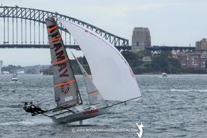 JJ Giltinan 18ft Skiff Championship photo copyright Nic Douglass / www.AdventuresofaSailorGirl.com taken at  and featuring the  class