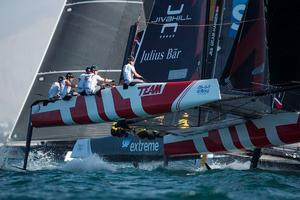 Act 1, Extreme Sailing Series Muscat – Day 3  – Swiss young guns on Team Tilt in action on the penultimate day in Muscat, Oman. photo copyright Lloyd Images http://lloydimagesgallery.photoshelter.com/ taken at  and featuring the  class