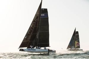 Tawera Racing and Red Bull Sailing Team in action on the final day of racing in Act 1 - Extreme Sailing Series photo copyright Lloyd Images http://lloydimagesgallery.photoshelter.com/ taken at  and featuring the  class