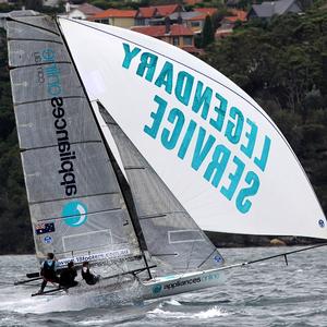 Appliancesonline's skipper David Witt's last 18ft Skiff race - JJ Giltinan 18ft Skiff Championship photo copyright Frank Quealey /Australian 18 Footers League http://www.18footers.com.au taken at  and featuring the  class