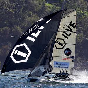 ILVE shows her speed on the third lap of the course. - 18ft Skiffs - Club Championship 2017 photo copyright 18footers.com taken at  and featuring the  class