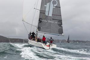 Next flying to a win - 2017 Sydney Harbour Regatta photo copyright  Andrea Francolini / MHYC http://www.afrancolini.com/ taken at  and featuring the  class