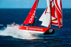 Dongfeng Race Team sailing between Glenan Island and Groix Island, South Brittany photo copyright Benoit Stichelbaut / Dongfeng Race Team taken at  and featuring the  class