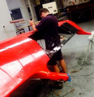Work in progress - Lumix 18ft Skiff hull - 2017 JJ Giltinan Championship photo copyright Frank Quealey taken at  and featuring the  class