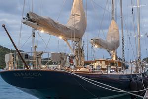 Rebecca docked at YCCS Marina, Loro Piana Caribbean Superyacht Regatta & Rendezvous 2017. photo copyright Borlenghi / YCCS / BIM taken at  and featuring the  class