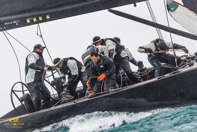 Charisma sailing in the driving rain - RC44 Sotogrande Cup © Martinez Studio