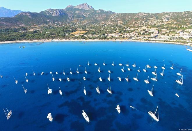 Azure blue water in the Bay of Calvi - GC32 Racing Tour © Sébastien Aude