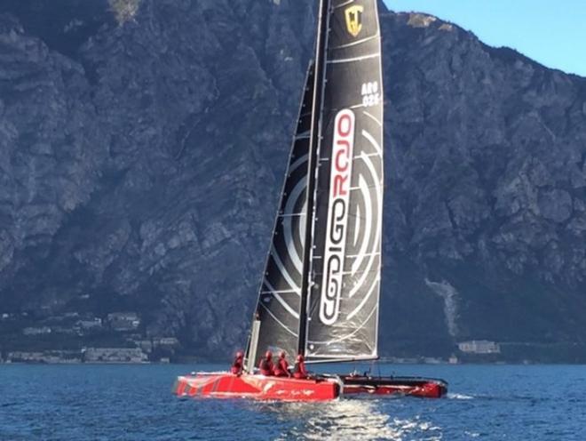 First tentative sea trials for Código Rojo Racing Team © GC32 Racing Tour