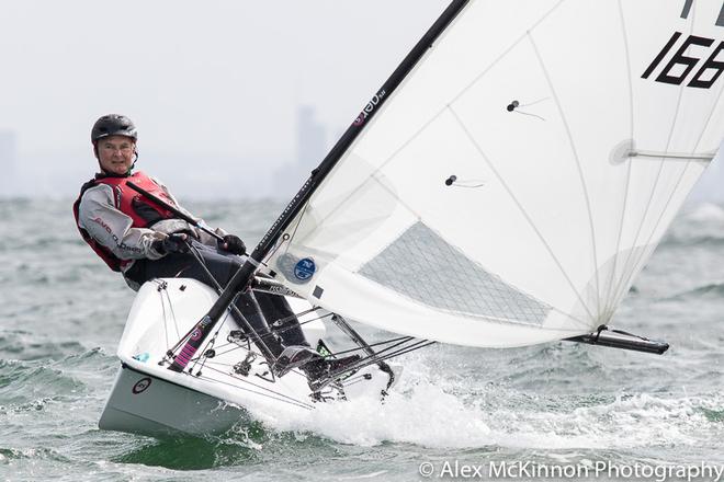 Garry Chambers from BYS sailing on Zuki. Working his way up to the top mark. - RS Aero Australian Championship ©  Alex McKinnon Photography http://www.alexmckinnonphotography.com