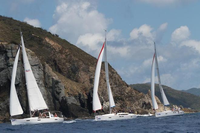 Spectacular scenic courses for the bareboat fleet on day 2 of the BVI Spring Regatta © BVISR / www.ingridabery.com