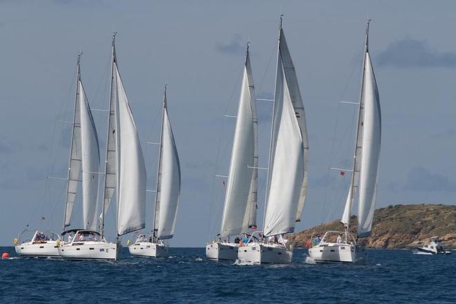 An impressive bareboat fleet at the 46th BVI Spring Regatta © BVISR / www.ingridabery.com