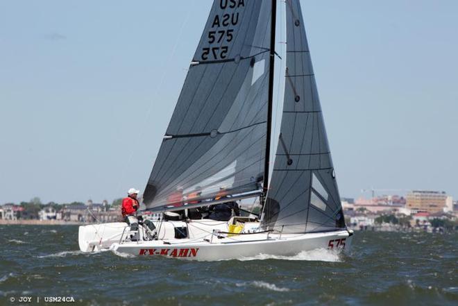 Atop the field of the Corinthians is Brent McKenzie on EX-KAHN (USA-575) - 2017 Melges 24 U.S. National Championship Day 1  © JOY / USM24CA