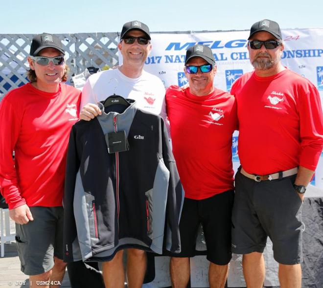 KC Shannon with Mike Miller, Doug Nickel and Tom Sawchuck on 'Shaka' (USA-801) - a team that has worked so hard to rise to the top of the Corinthian division © JOY / USM24CA