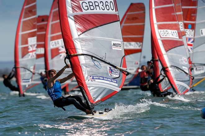 Andy Brown RS:X - 2017 RYA Youth National Championships ©  Paul Wyeth / RYA http://www.rya.org.uk