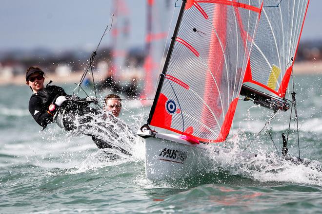 29er Bella Fellows and Anna Sturrock - 2017 RYA Youth National Championships ©  Paul Wyeth / RYA http://www.rya.org.uk