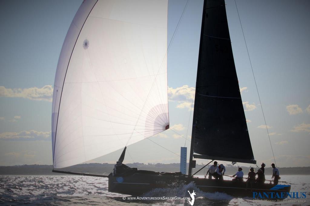Little Nico in full flight. - Sail Port Stephens photo copyright Nic Douglass / www.AdventuresofaSailorGirl.com taken at  and featuring the  class