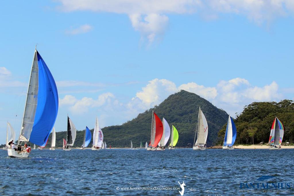 Glorious colour with the passage race - Sail Port Stephens photo copyright Nic Douglass / www.AdventuresofaSailorGirl.com taken at  and featuring the  class