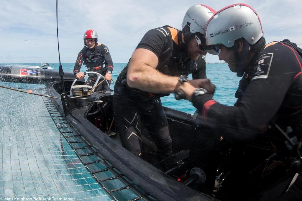  - Softbank Team Japan practices on the Great Sound, Bermuda © Matt Knighton/Softbank Team Japan http://www.americascup.com