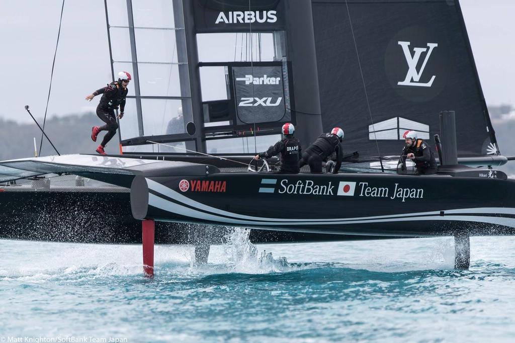  - Softbank Team Japan practices on the Great Sound, Bermuda © Matt Knighton/Softbank Team Japan http://www.americascup.com