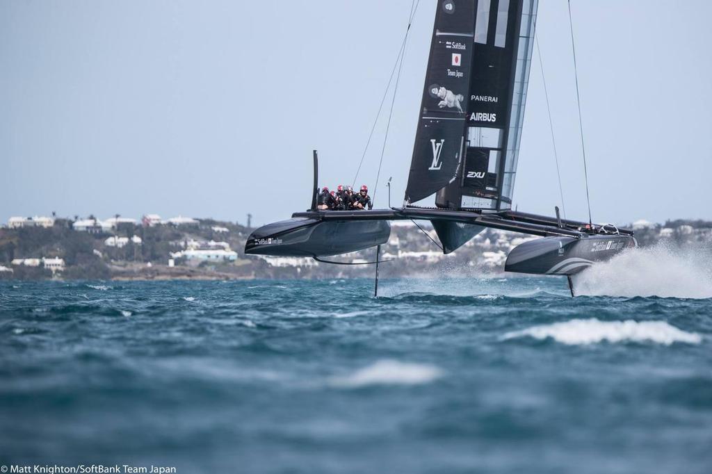  - Softbank Team Japan practices on the Great Sound, Bermuda © Matt Knighton/Softbank Team Japan http://www.americascup.com