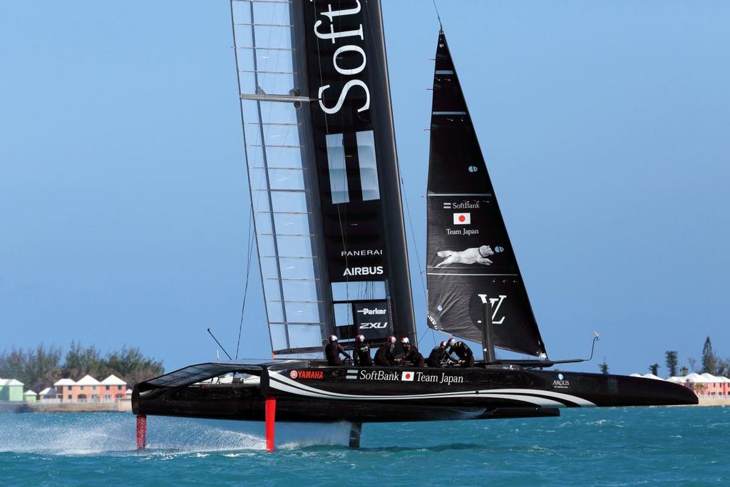 - Softbank Team Japan practices on the Great Sound, Bermuda © Matt Knighton/Softbank Team Japan http://www.americascup.com