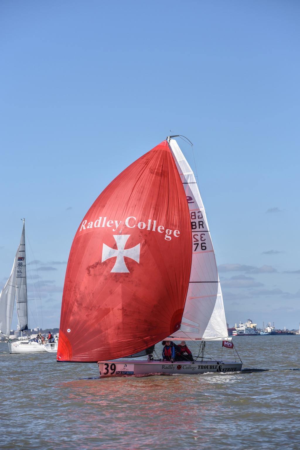 SB20 Trouble & Strife raced by pupils from Radley College - Helly Hansen Warsash Spring Series photo copyright Andrew Adams taken at  and featuring the  class