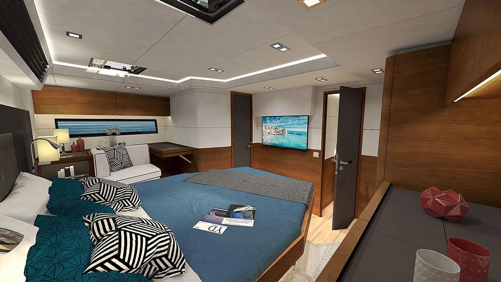 Full beam Owner's Stateroom is aft in the Amel 50 and spacious! - photo © Amel http://www.amel.fr