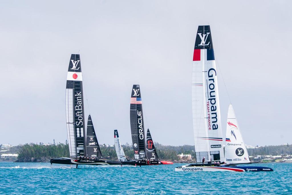 06/04/2017 - Hamilton (BMU) - 35th America's Cup Bermuda 2017 - America's Cup Class (ACC) boats practice racing © Austin Wong | ACEA