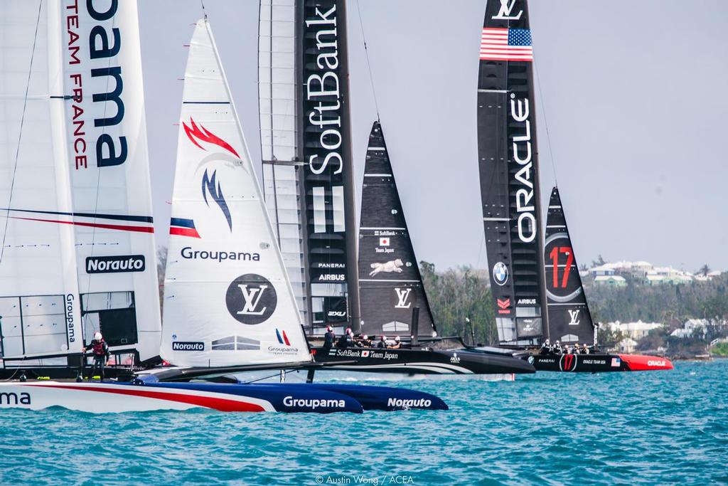 06/04/2017 - Hamilton (BMU) - 35th America's Cup Bermuda 2017 - America's Cup Class (ACC) boats practice racing © Austin Wong | ACEA