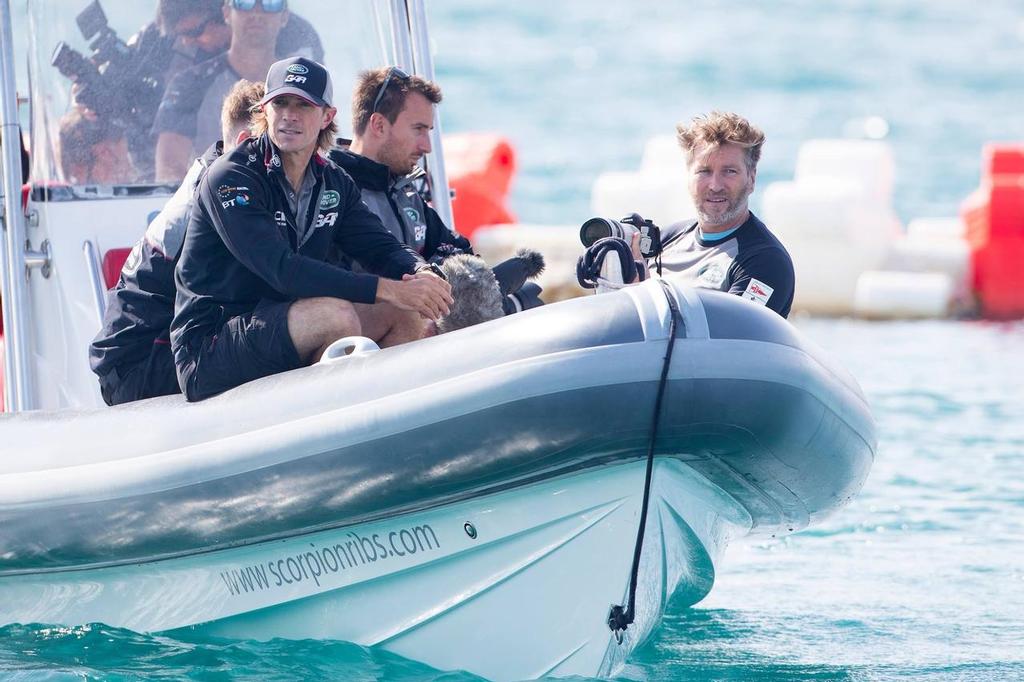 Land Rover BAR's spy team out on the Great Sound © SW