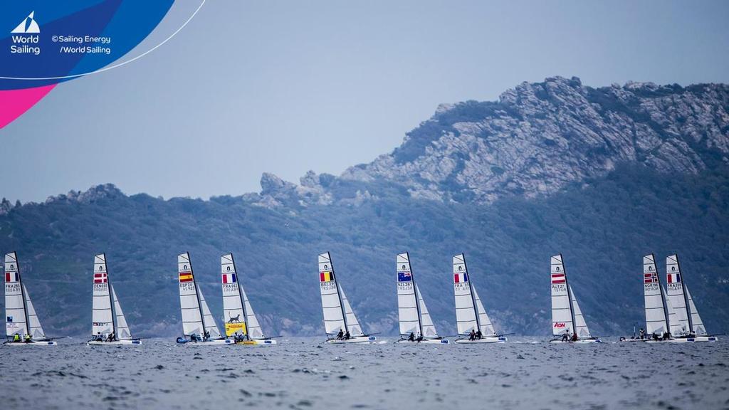 Nacra 17's  - World Sailing Cup Hyeres, Day 2, April 26, 2017 photo copyright World Sailing taken at  and featuring the  class