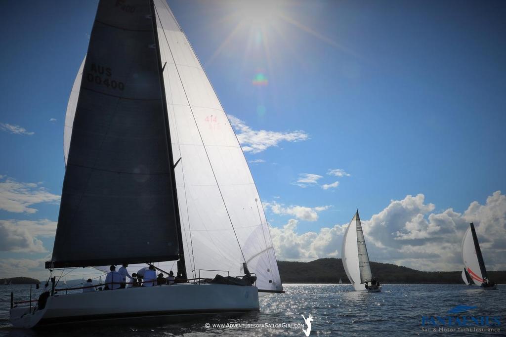 Light conditions were frustrating for some, but stunning for others - Sail Port Stephens photo copyright Nic Douglass / www.AdventuresofaSailorGirl.com taken at  and featuring the  class