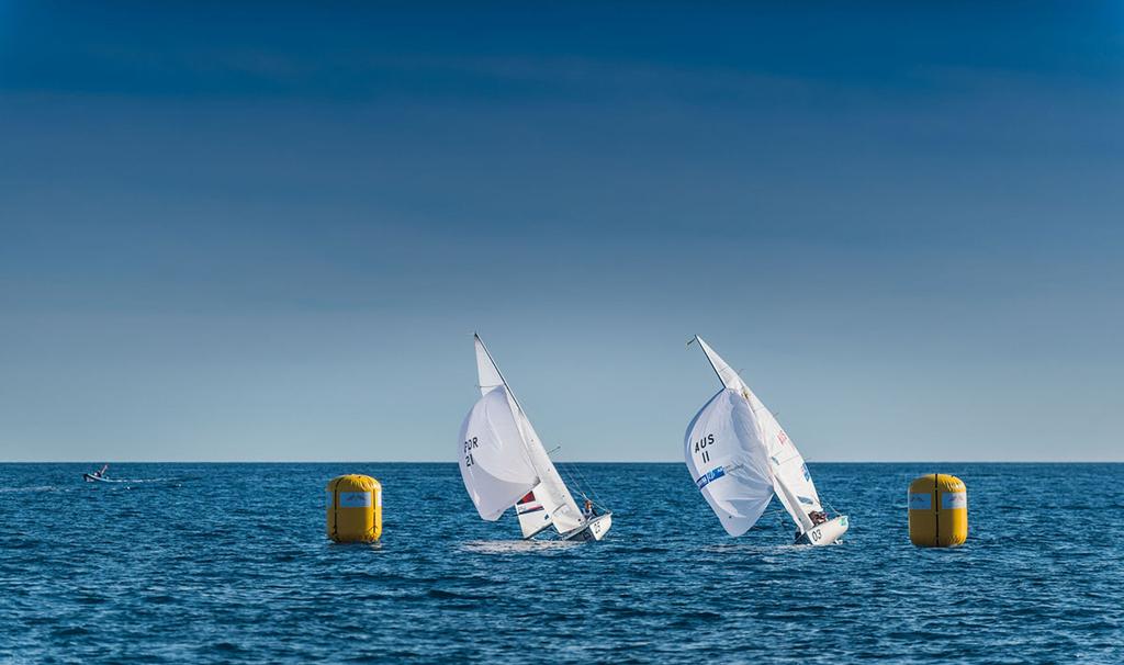 Mathew Belcher/Will Ryan (AUS-11) and Diogo Costa/Pedro Costa (POR-21)  - 470 European Championship 2017 ©  Y.C.M.