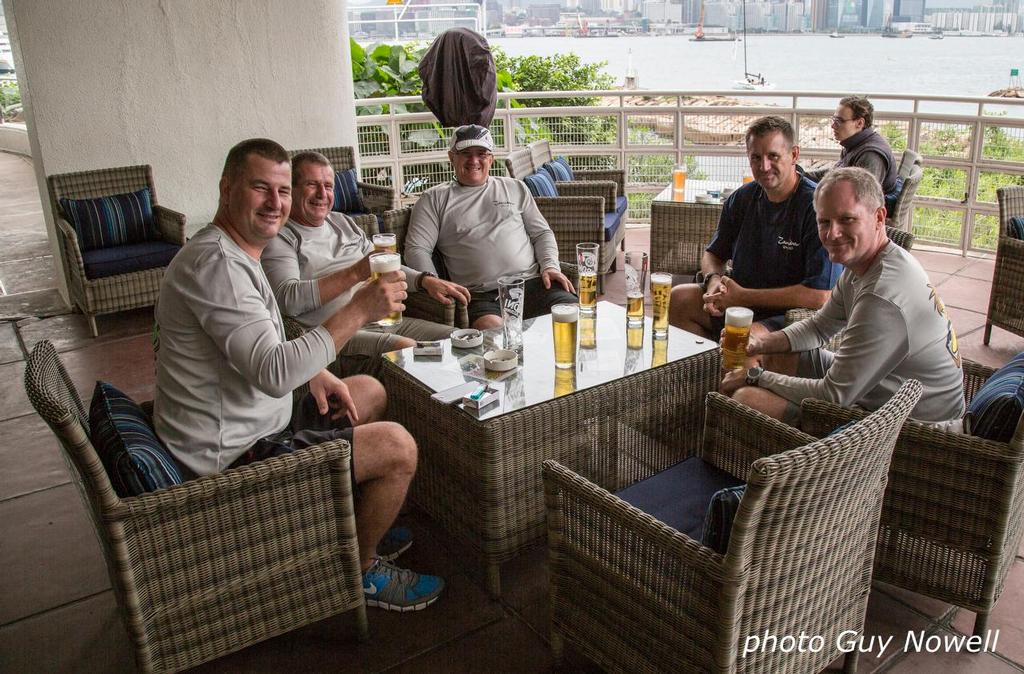 Zanzibar’s last beer. (Black Baza heading for the start line).RORC San Fernando Race Dinner 2017.  ©  RHKYC/Guy Nowell http://www.guynowell.com/