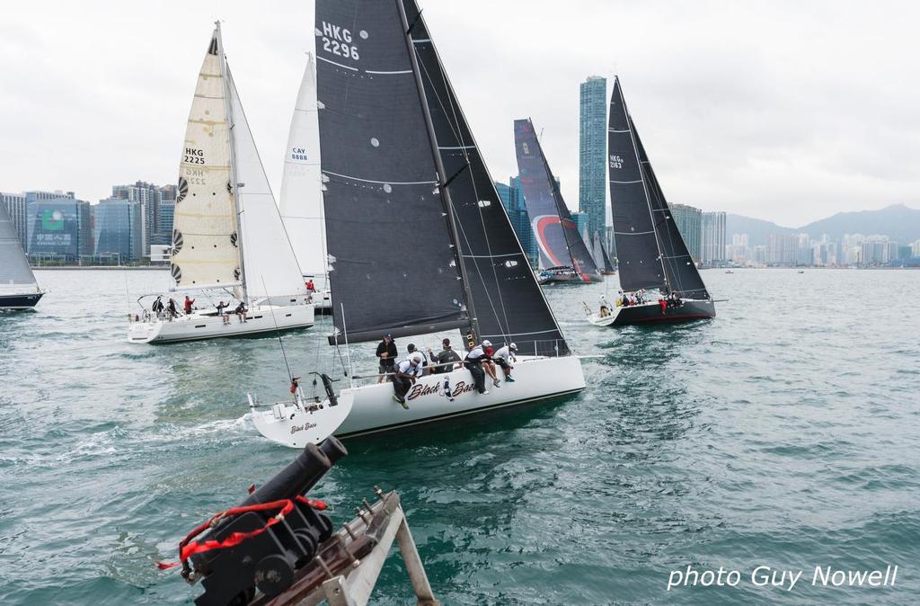 Start. Black Baza at the boat end. RHKYC San Fernando Race 2017.  ©  RHKYC/Guy Nowell http://www.guynowell.com/