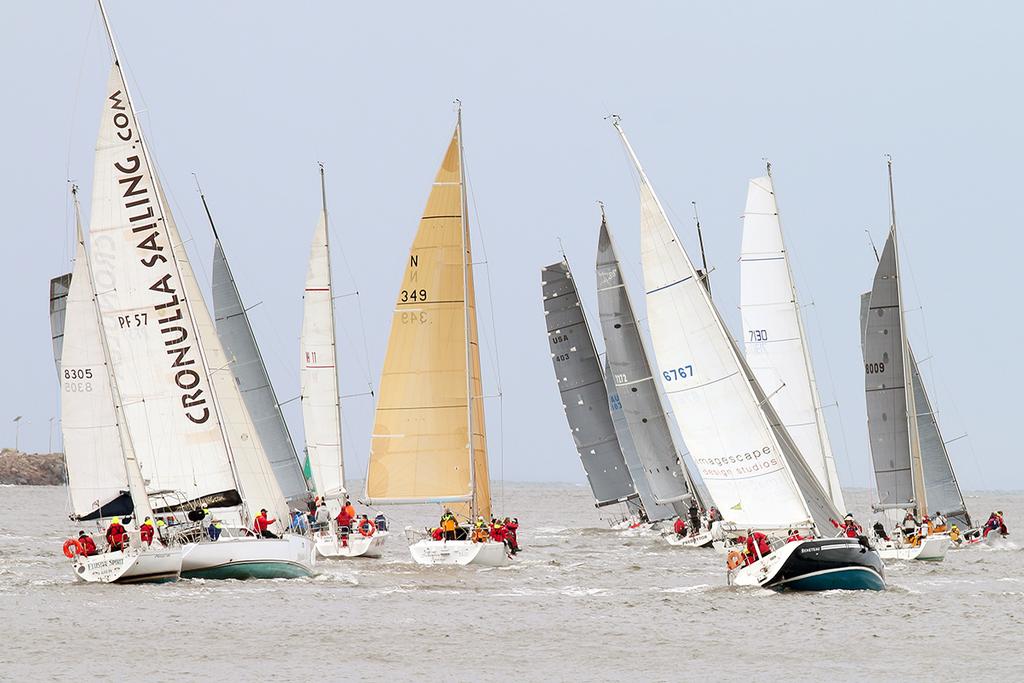 Start Newcastle Harbour - 2017 Sail Port Stephens Regatta photo copyright Mark Rothfield taken at  and featuring the  class
