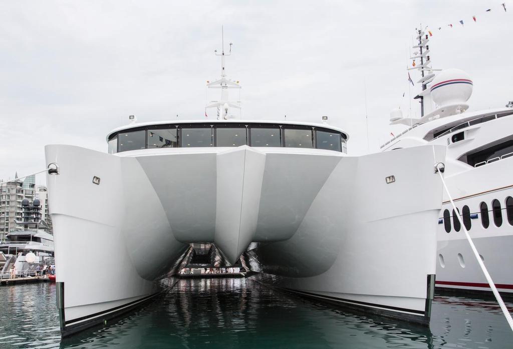 Charley. A 'space' ship - literally. Singapore Yacht Show 2017. © Guy Nowell http://www.guynowell.com