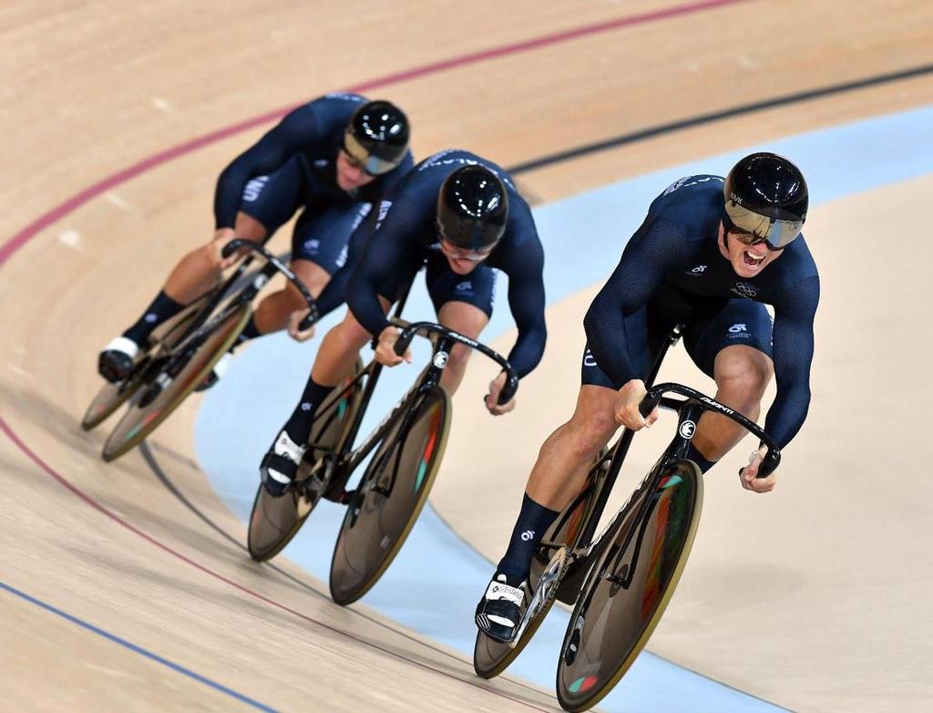 Ethan Mitchell, Sam Webster and Eddie Dawkins defend their world title. The wheels have been under wraps since the Olympics to keep them away from prying eyes, but it’s time to unleash the speed again.  © Southern Spars