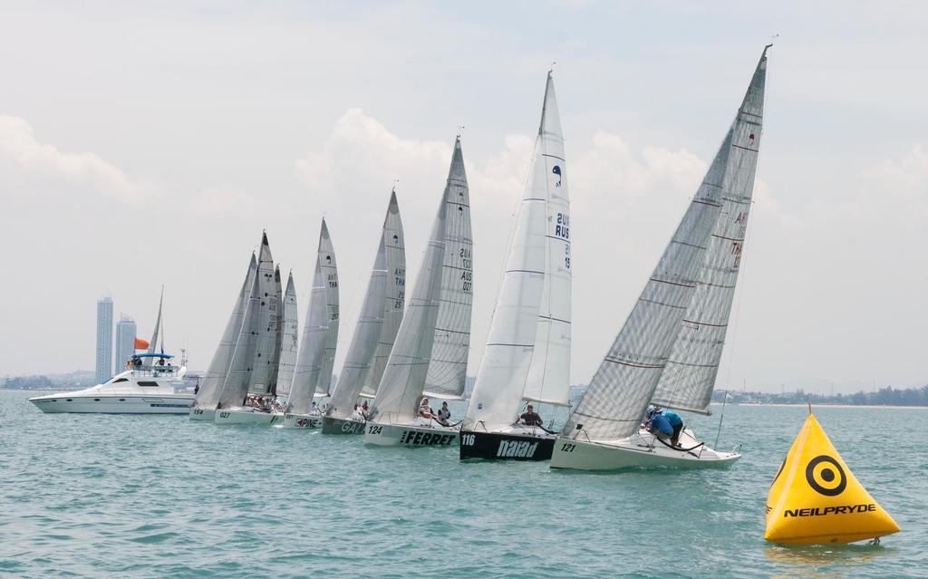 Looks like a proper start line... Platus, Top of the Gulf Regatta 2017. © Guy Nowell/ Top of the Gulf Regatta