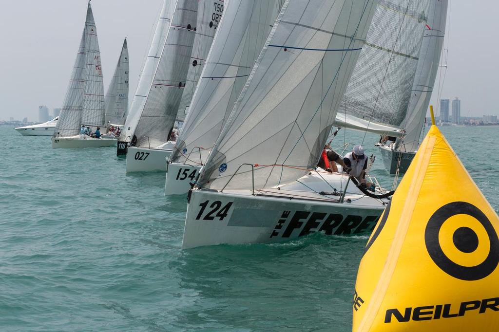 No space at the pin end. Platus, Coronation Cup. Top of the Gulf Regatta 2017. © Guy Nowell/ Top of the Gulf Regatta