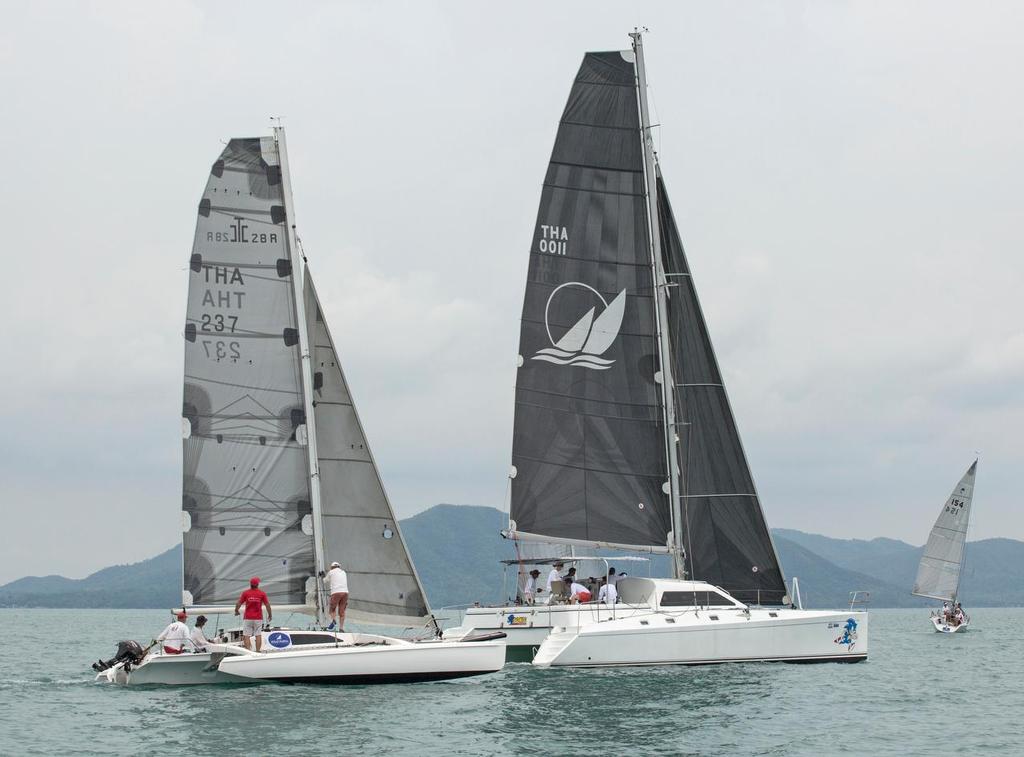 Multihull start - Top of the Gulf Regatta 2017. photo copyright Guy Nowell/ Top of the Gulf Regatta taken at  and featuring the  class