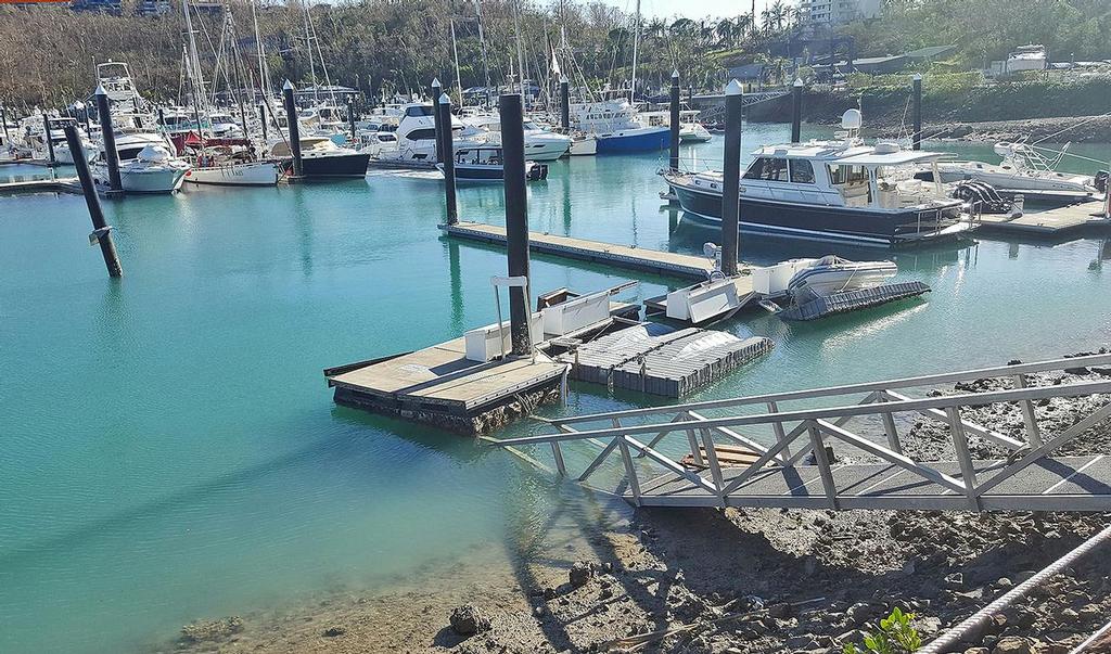 Walkways torn away from wharfs were a regular sight. ©  SW